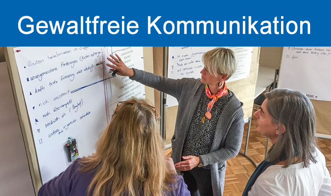 In Ausbildung und Seminaren die Methoden und Prinzipien der Gewaltfreien Kommunikation verinnerlichen